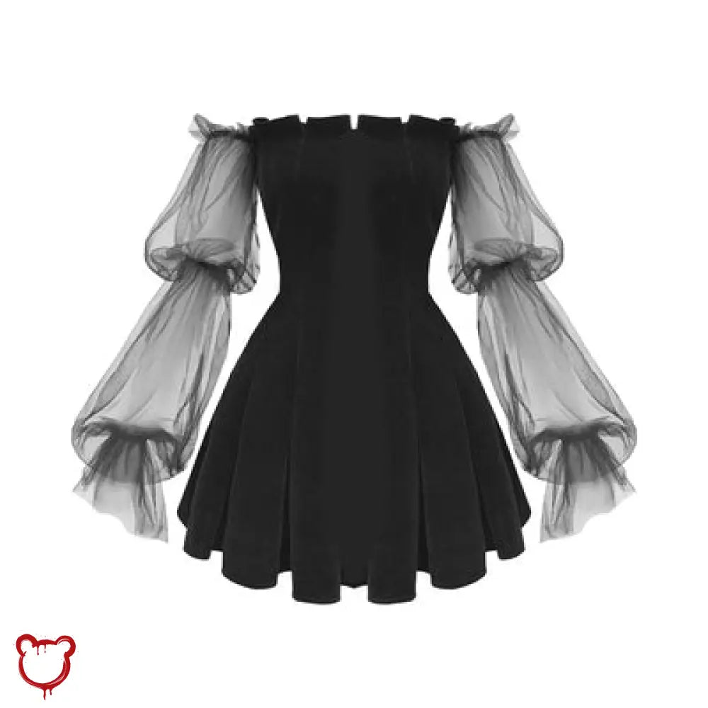 Black Grunge Mesh Bell Dress - The Cursed Closet