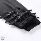 Black Grunge Strap Pants Black Pants / L Clothing