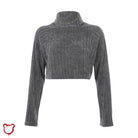 Black High Neck Sweater (Grey Available) Clothing