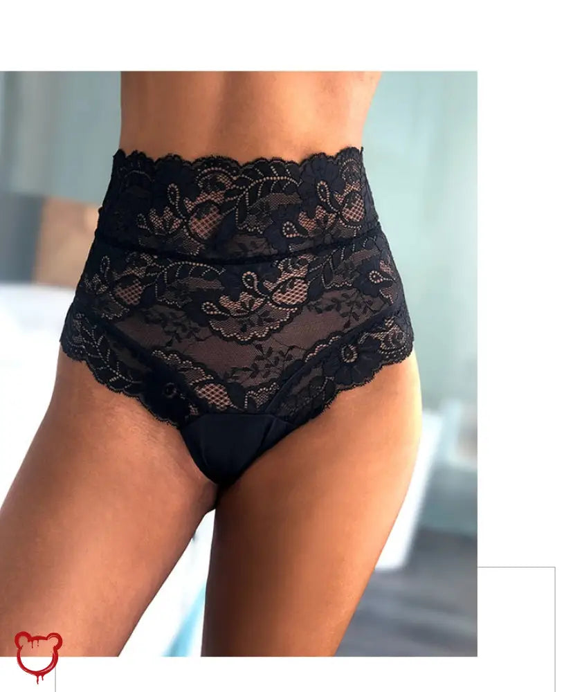 Black High Waist Panties Clothing