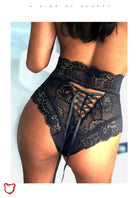 The Cursed Closet 'Gloom' High Waist Panties at $13.99 USD