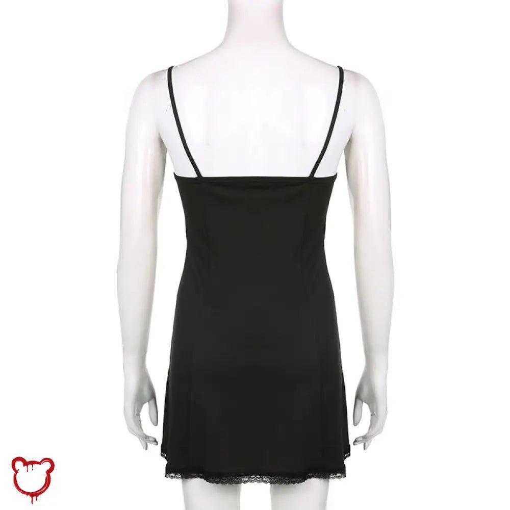 Black Lace Gothic Bow Dress - The Cursed Closet