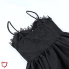 Black Lace-Up Dress Clothing