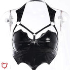 Black Leather Bat Top Black / S Clothing