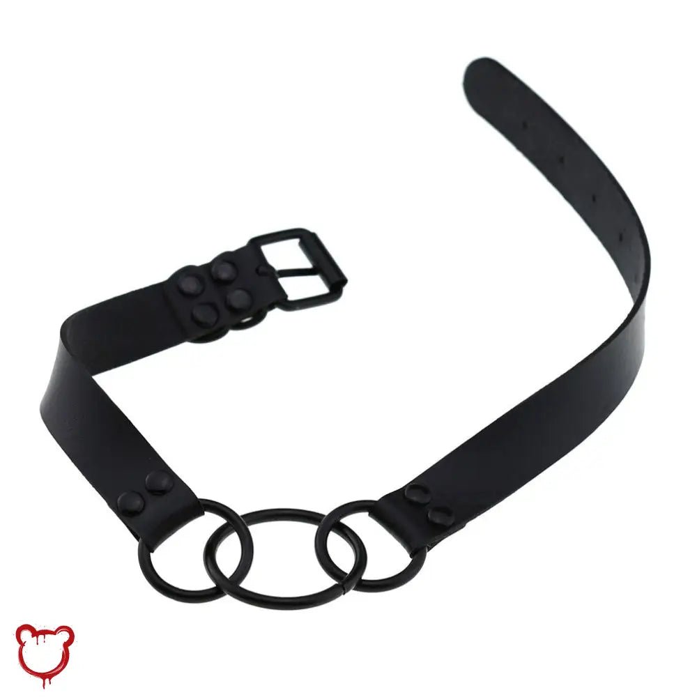 Black Leather Goth Choker - The Cursed Closet