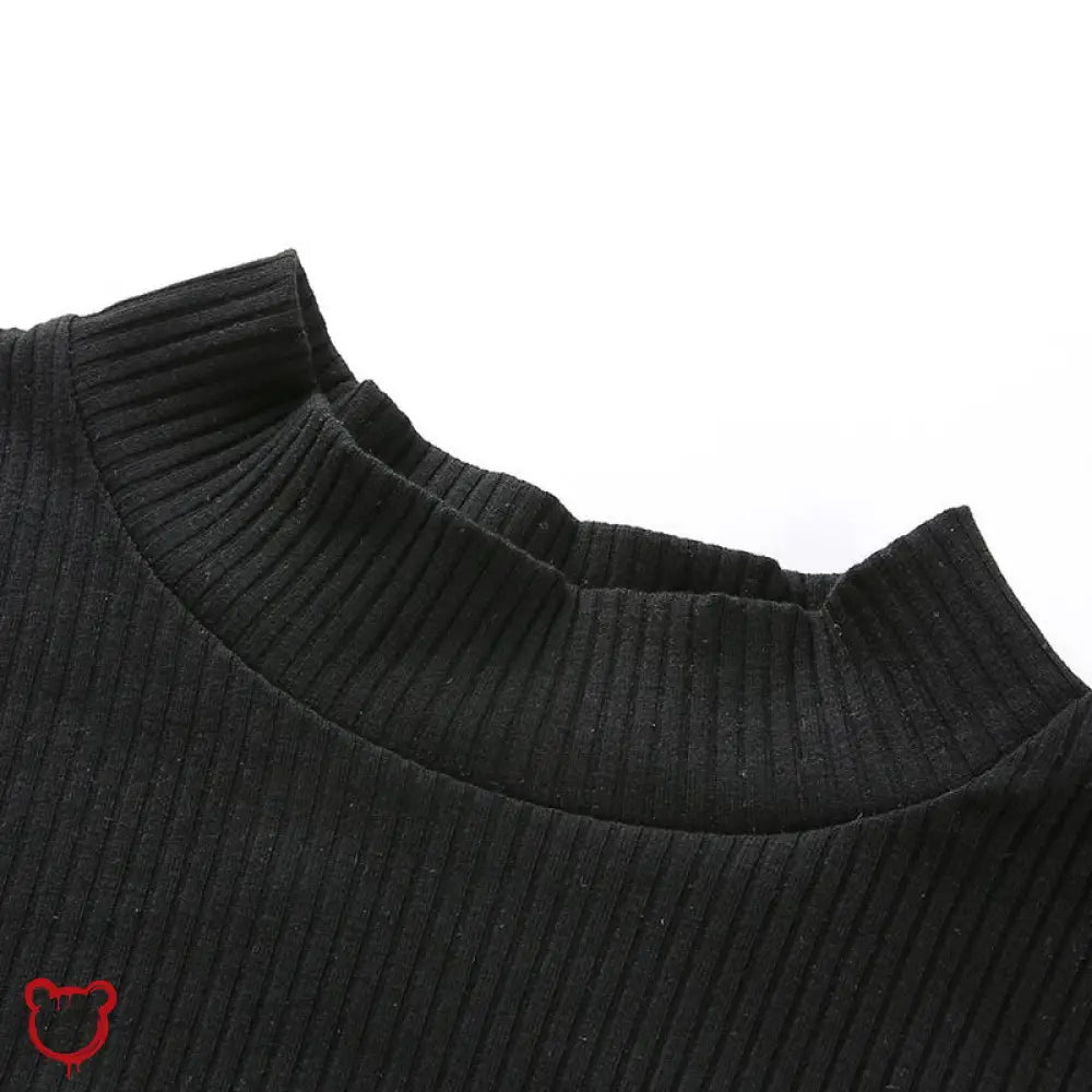 Black Mesh Crop Top' - The Cursed Closet