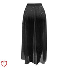 Black Mesh High Waist Maxi Skirt. / S Clothing