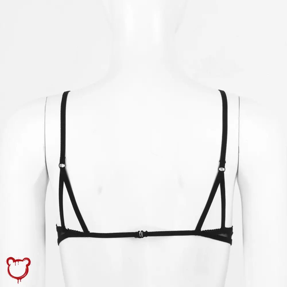 Black Mesh Round Hollow Bramax - The Cursed Closet