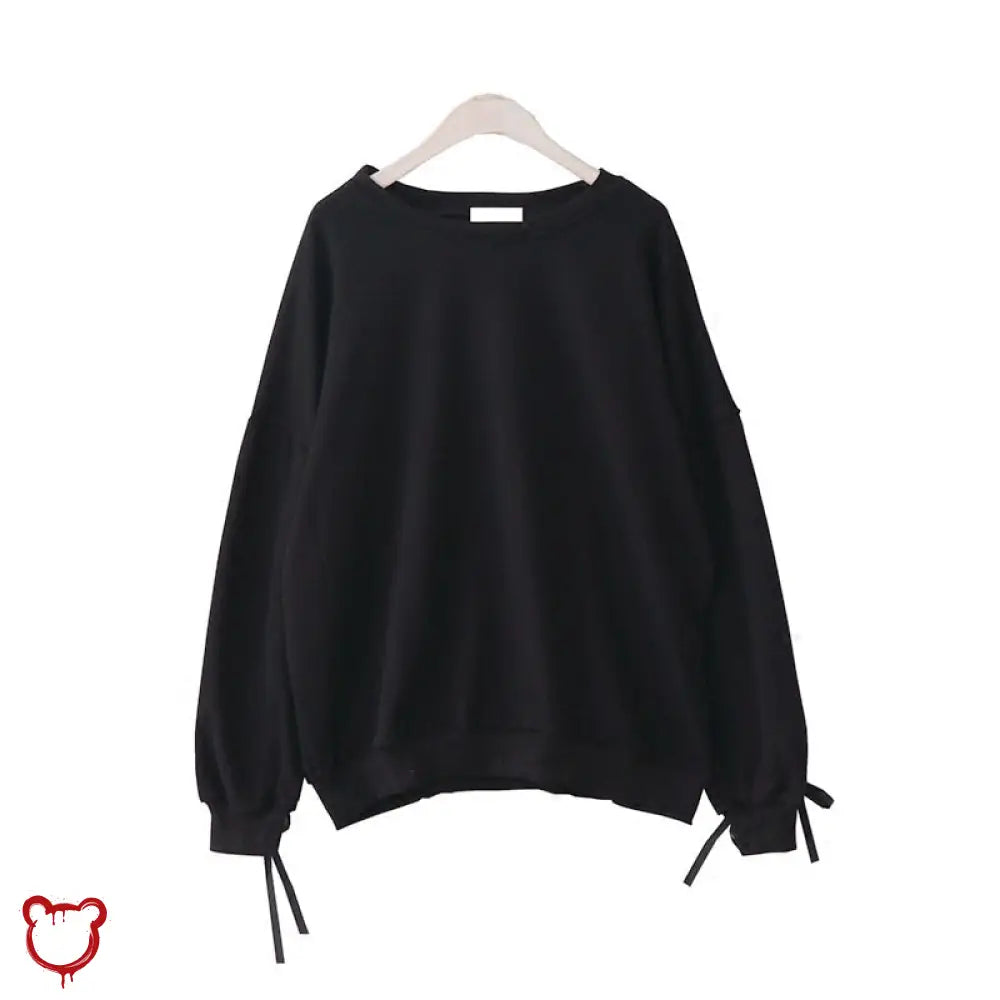 Black Oversized Lace Sweater Clothing