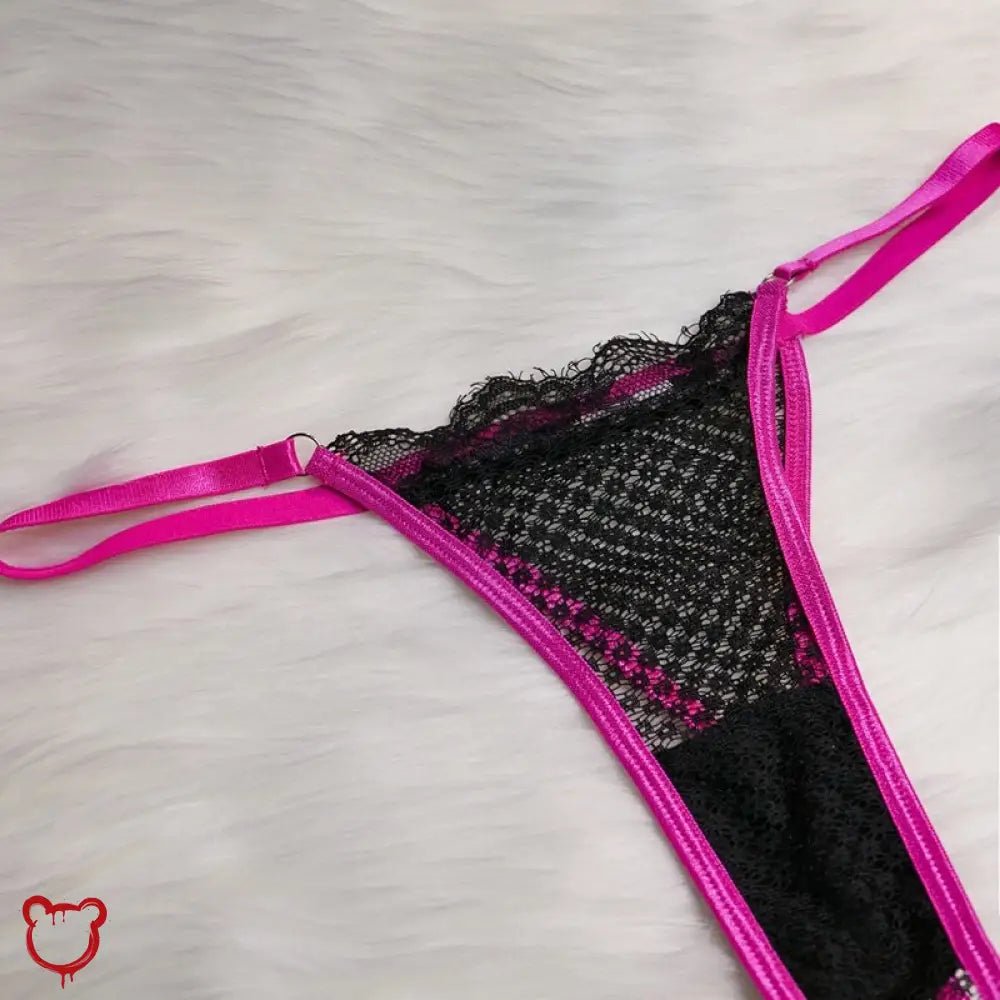 Black Pink Lingerie Set - The Cursed Closet