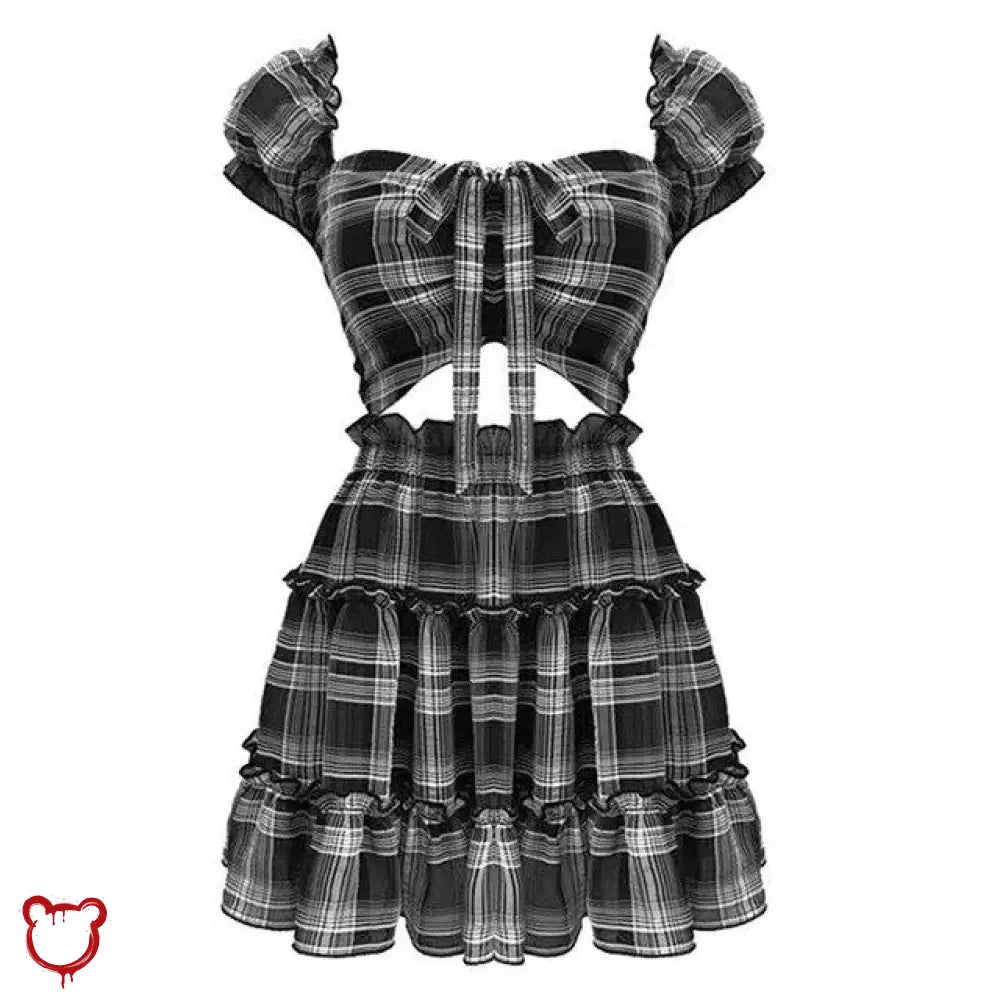Black Plaid Two - Piece Set' - The Cursed Closet