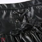 Black Pleated Pu Mini Skirt Clothing