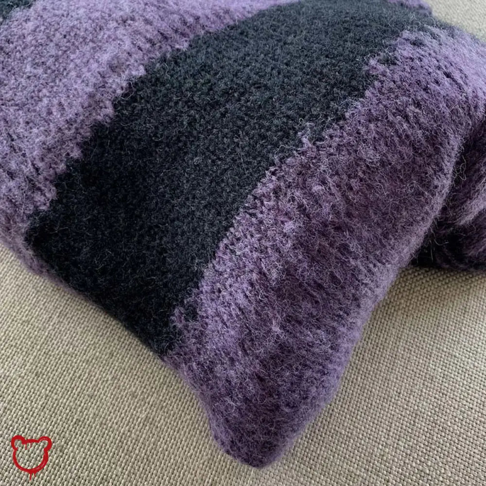 Black Purple Grunge Striped Sweater Clothing