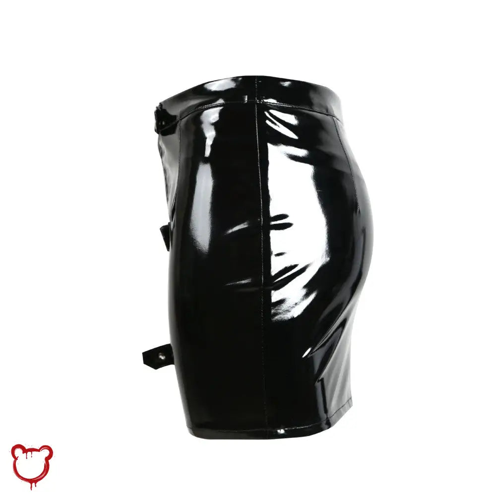 Black Pvc Leather Skirt / L Clothing