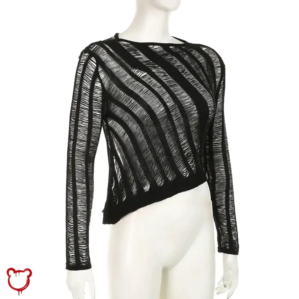 Black Ripped Sweater - The Cursed Closet