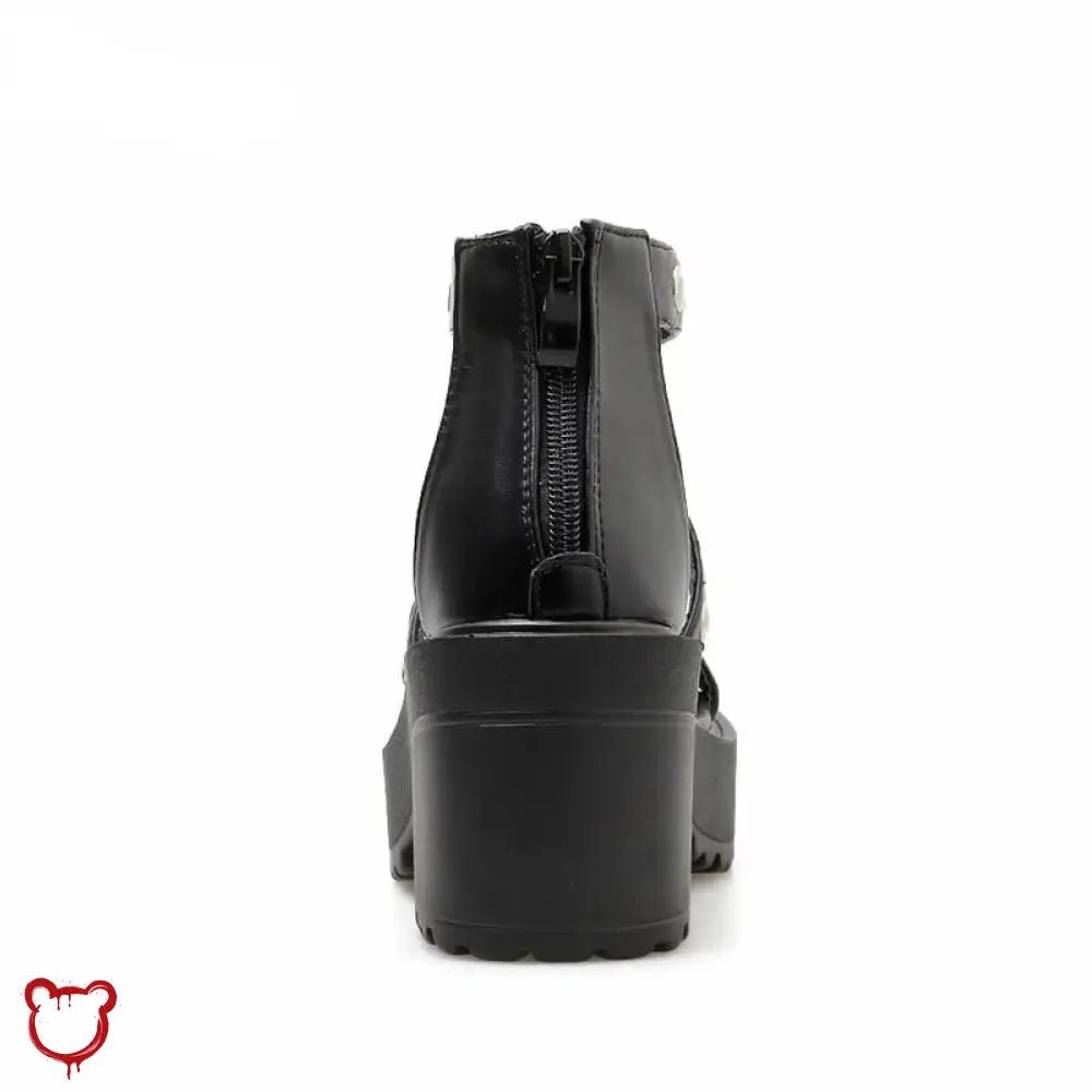 Black Rivet Faux Leather Platform - The Cursed Closet