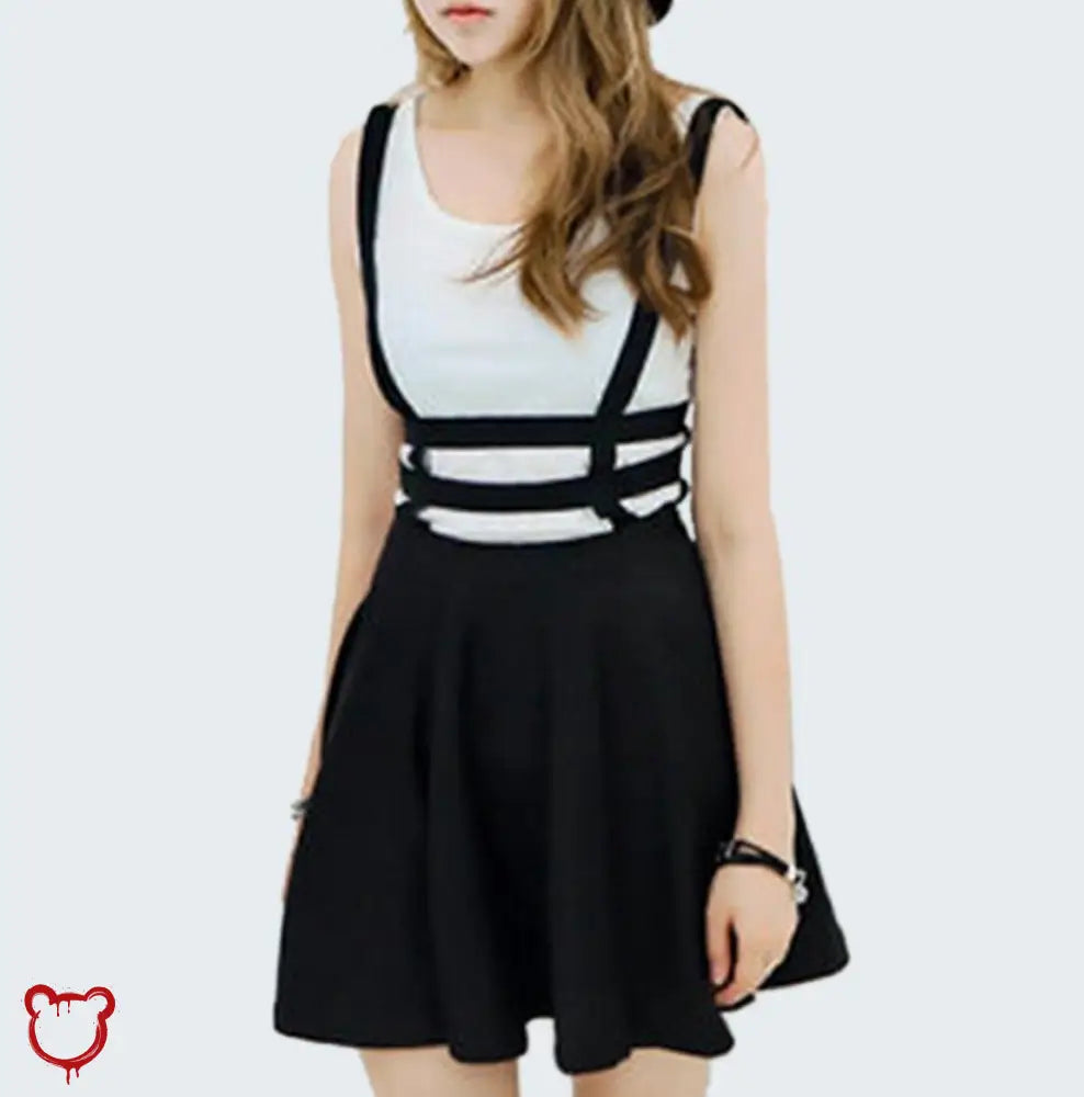 Black Strap Skirt: Loved Ones Clothing