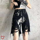 Black Tie Dye High Waist Shorts. / S Clothing