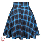 Blue Check Skirt / M Clothing