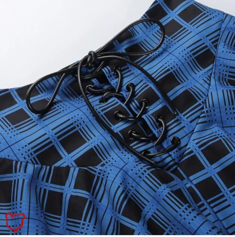 Blue plaid skirt - The Cursed Closet