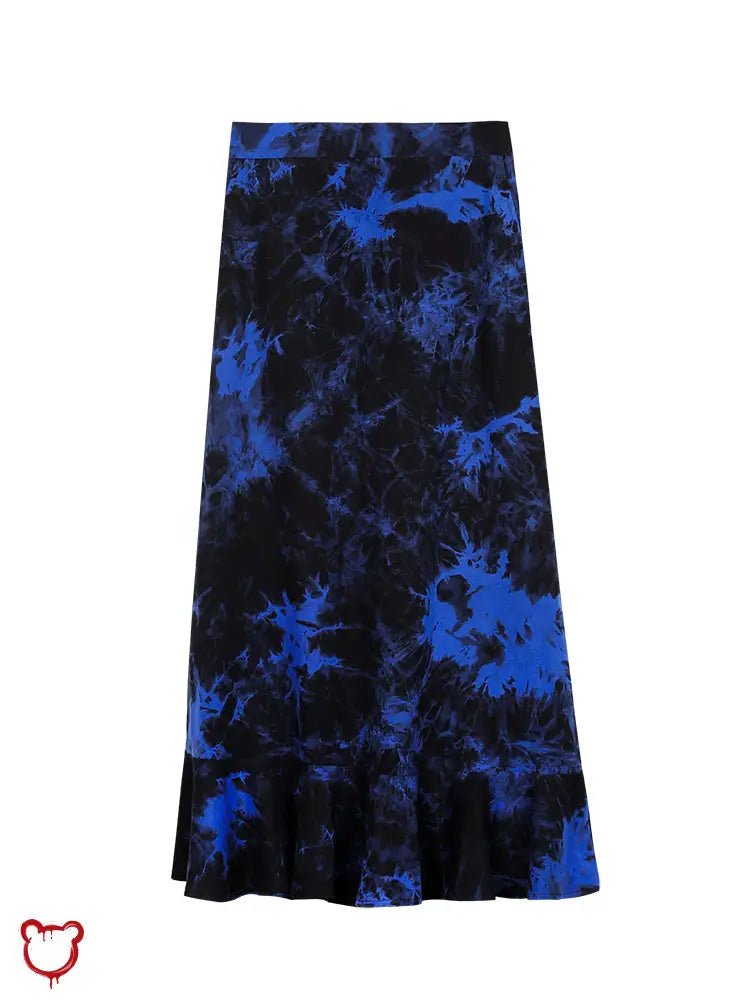 Blue Tie Dye Skirt - The Cursed Closet