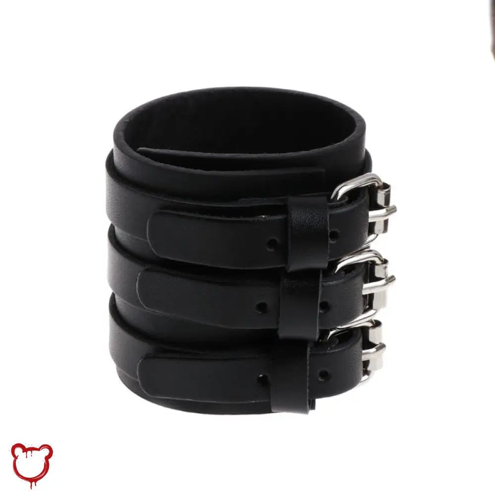 "Brave Black Leather Bracelet" - The Cursed Closet
