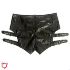 Brimstone Goth Buckle Pu Shorts Black / M Clothing