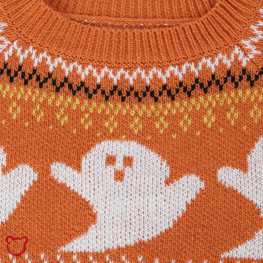 Caspers Orange Ghost Sweater Clothing