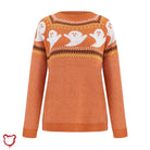 Caspers Orange Ghost Sweater Clothing