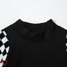 Checkered Fear Factor Top Clothing