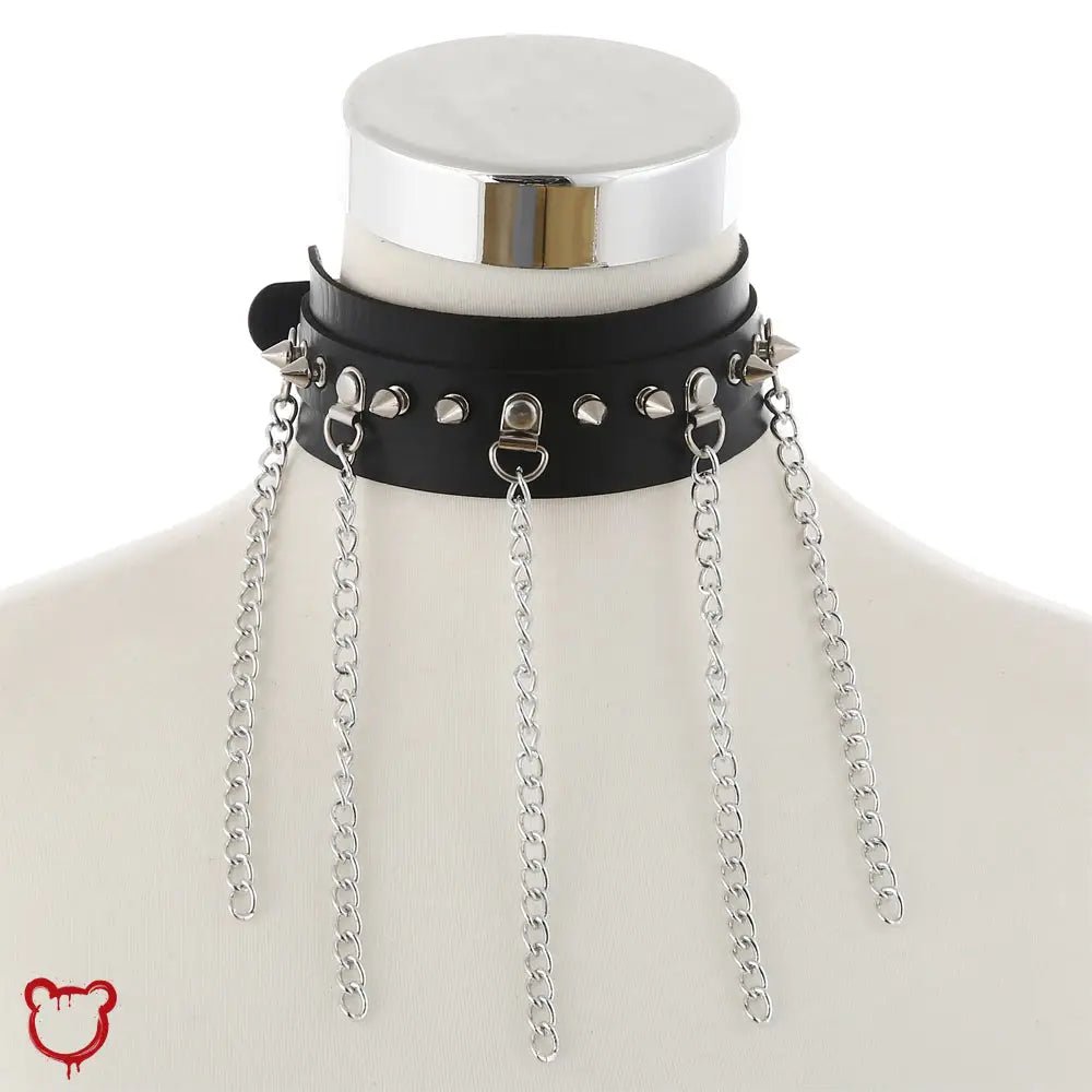 "Chic Black Chain Necklace" - The Cursed Closet