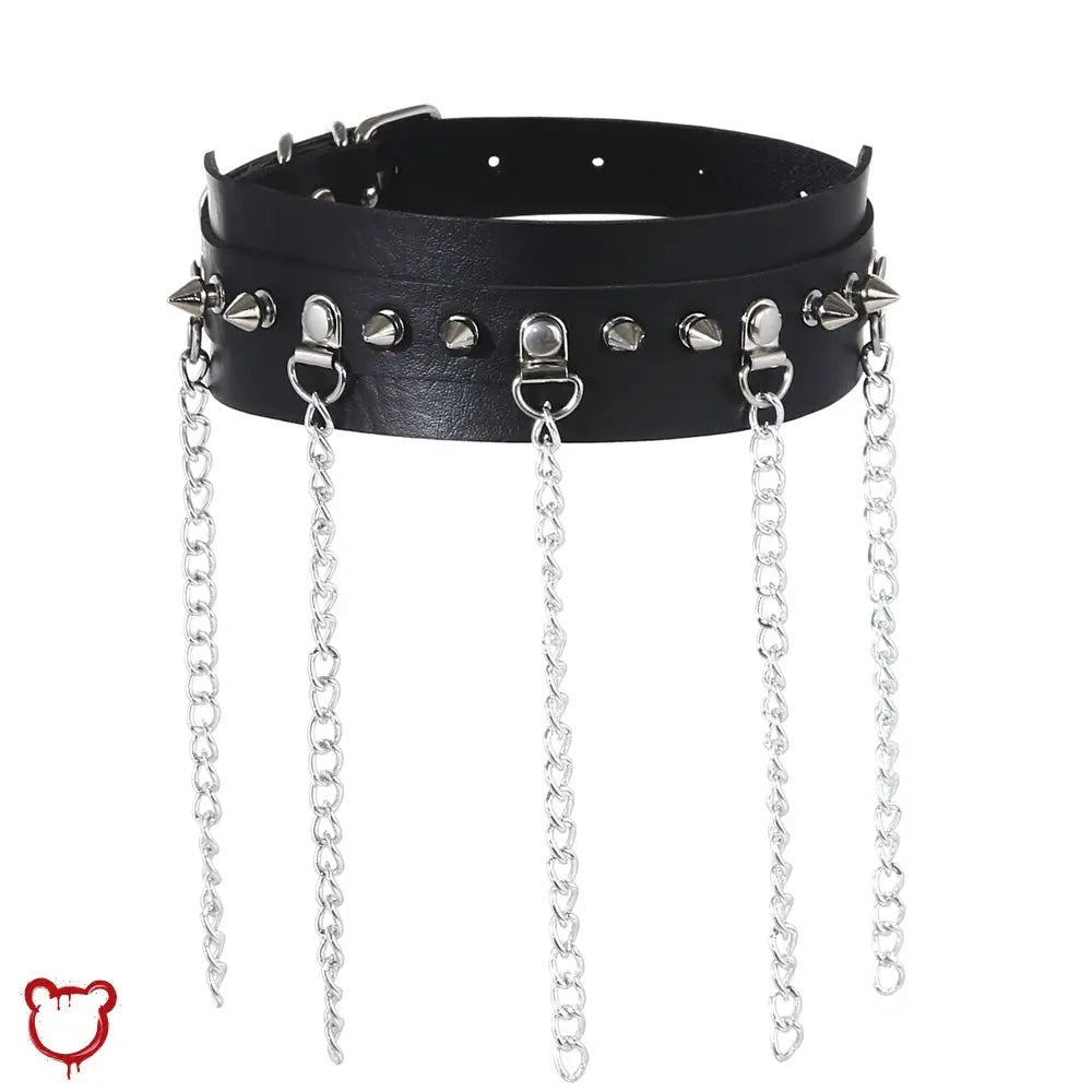 "Chic Black Chain Necklace" - The Cursed Closet