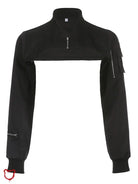 Classic Noir Crop Jacket Black / L Clothing