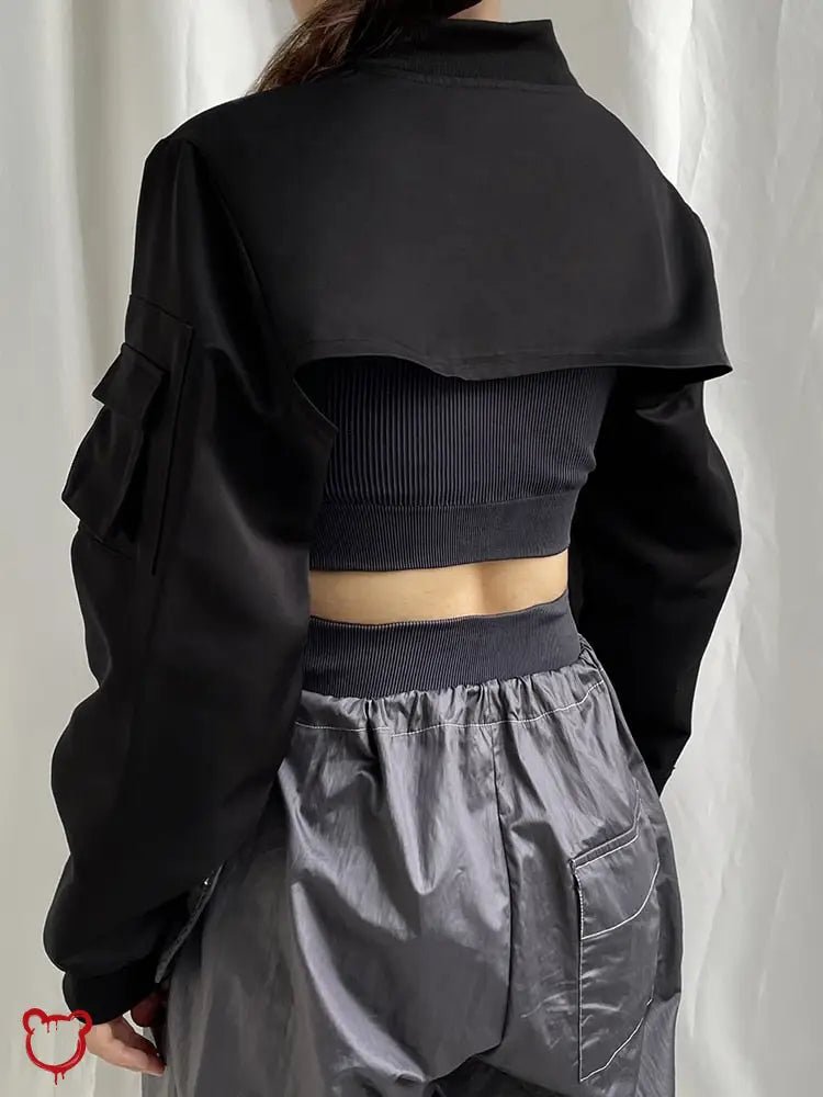 Classic Noir Crop Jacket' - The Cursed Closet