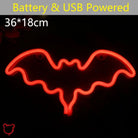 The Cursed Closet Colourful bat hanging neon light in 4 colours at $21.99 USD