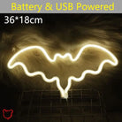 The Cursed Closet Colourful bat hanging neon light in 4 colours at $21.99 USD