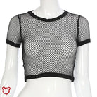 Courtneys Gothic Fishnet Top Black / S Clothing