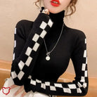 Cozy Long-Sleeve Turtleneck Sweater Black / M 45-53Kg Clothing