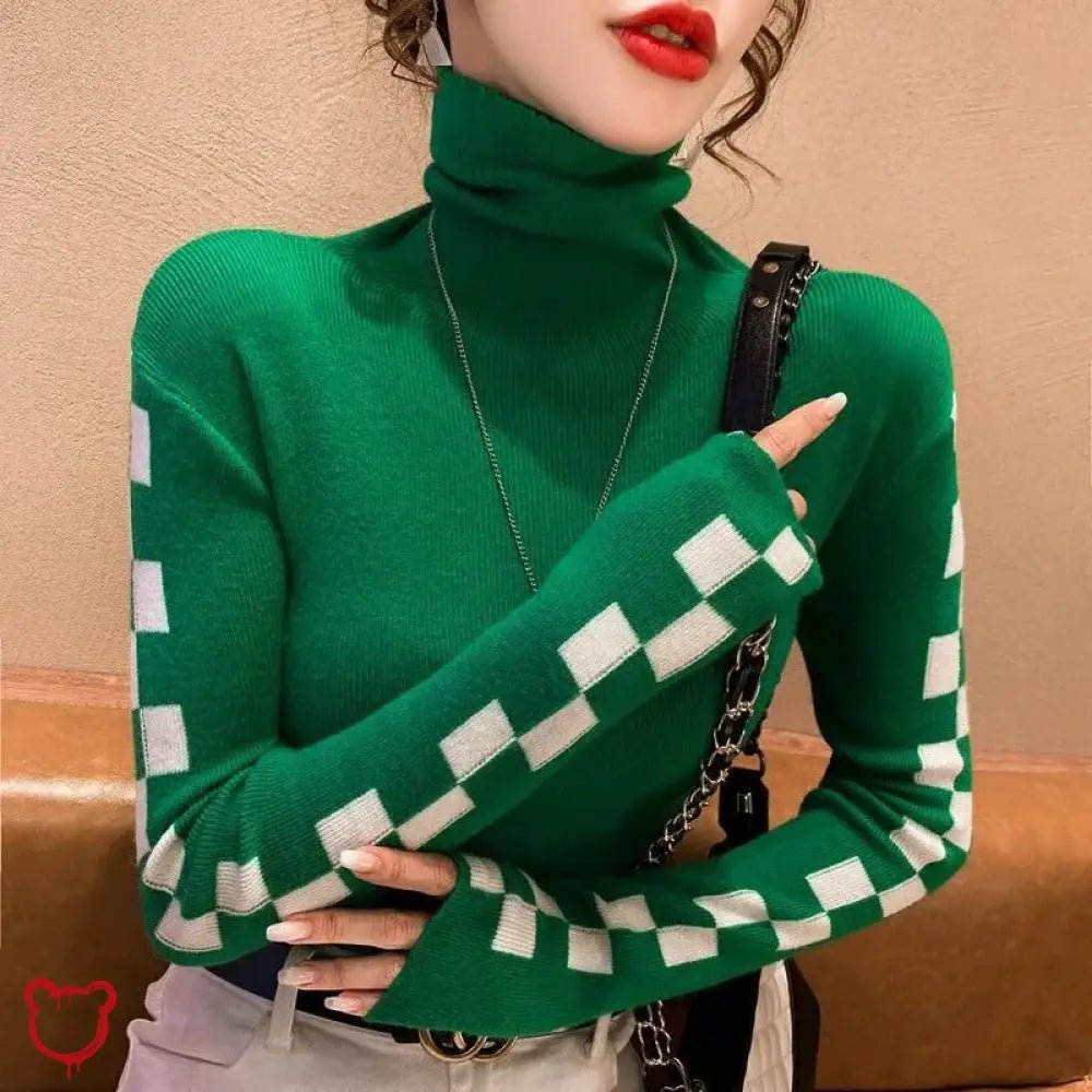 "Cozy Long - sleeve Turtleneck Sweater" - The Cursed Closet