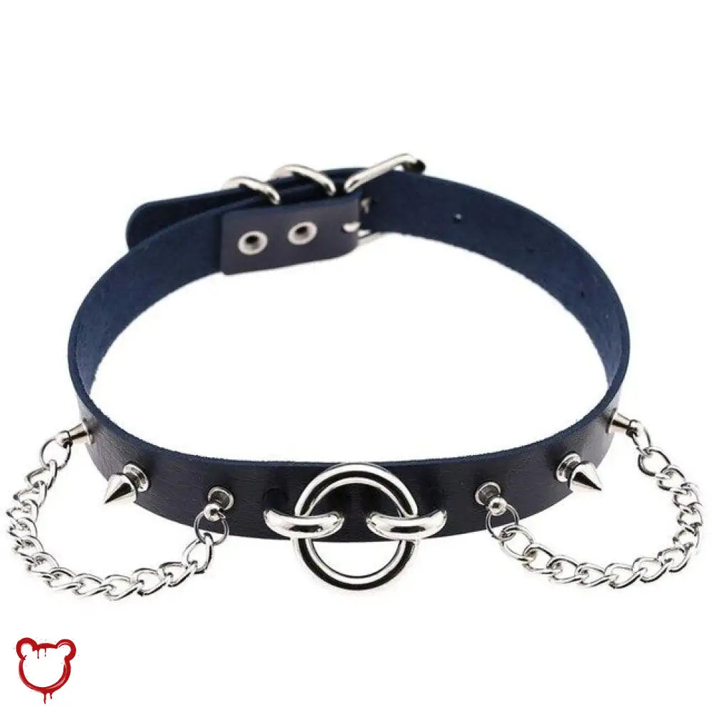 Crusaders Pu Chain Choker: Black Accessories