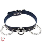 Crusaders Pu Chain Choker: Black Accessories