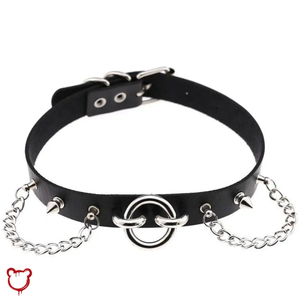 The Cursed Closet 'Crusader' Pu Leather Chain Choker at $13.99 USD