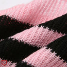 Cute Pink And Black Knit Top Clothing