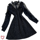 Cyclone Gothic Bow Dress. Black / L Clothing