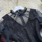Cyclone Gothic Bow Dress. Black / Xl Clothing