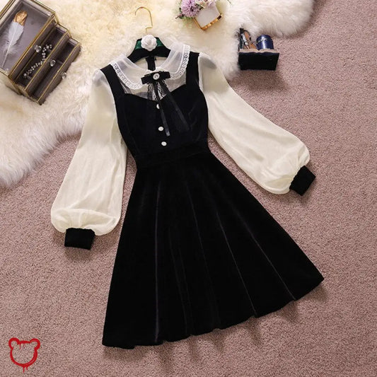Dahlia Gothic Shirt Dress Black / S Clothing