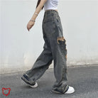 Damaged Grunge Pants Clothing