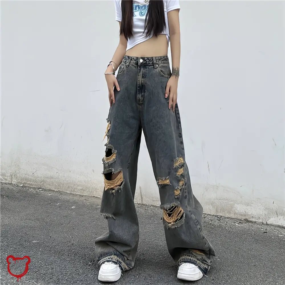Damaged Grunge Pants - The Cursed Closet