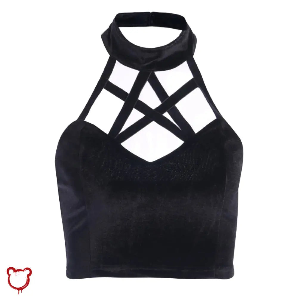 Dangerous Pentagram Crop Top. Black / S Clothing