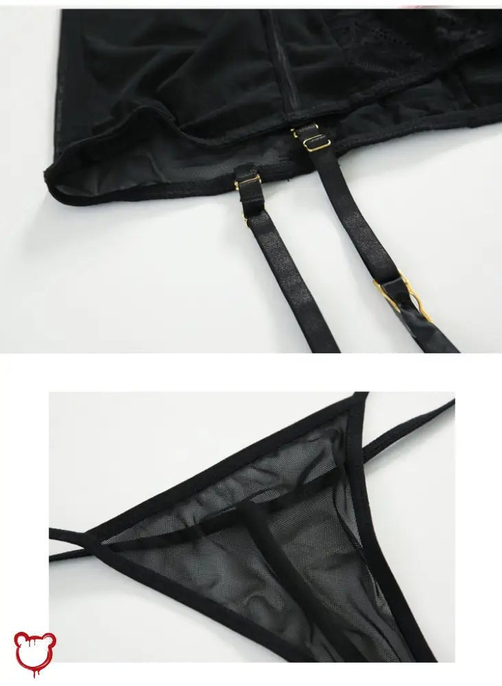 Dark Gothic Lingerie Set - The Cursed Closet